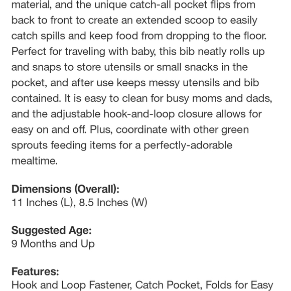 Green Sprout Snap & Go Wipe Off Bibs Blue Dinosaurs 9-18M - 3pk - Picture 8 of 10